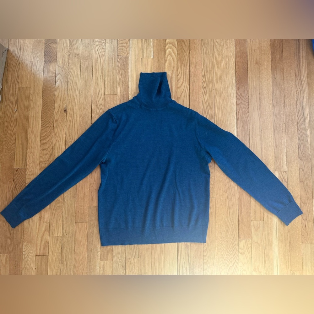 David Hart + Gap Men's Teal Turtleneck Sweater